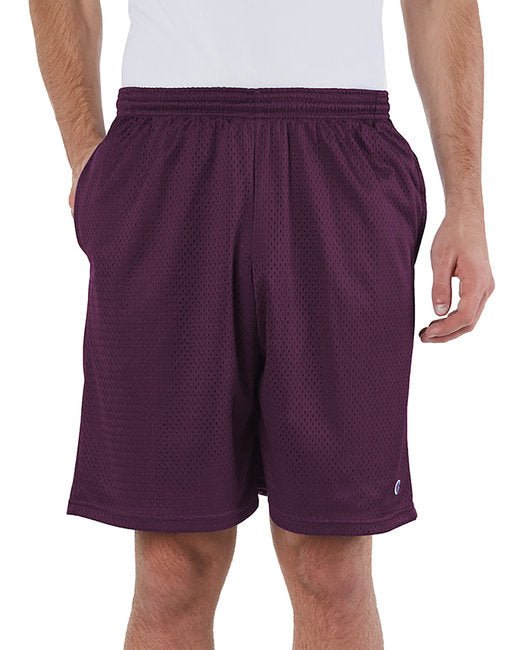 Custom Mesh Shorts with Pockets – 9-Inch Inseam & Athletic Fit Shorts Champion Small Maroon