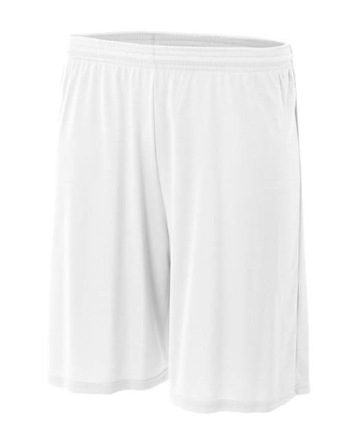 Custom Men's Performance Shorts – 9-Inch Inseam & Durable Fabric Shorts A4 Small White