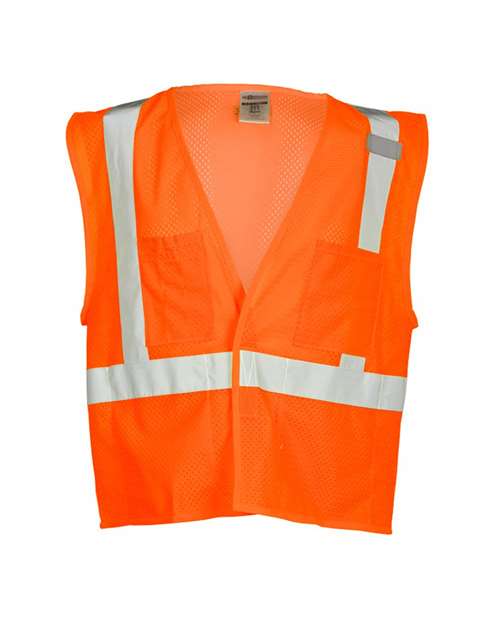 4 Pocket Hook-And-Loop Mesh Vest - Kishigo | High-Visibility and Functional Design Kishigo Small Orange