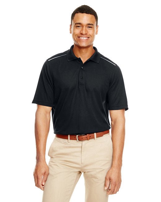 CORE365 Men’s Radiant Performance Piqué Polo with Reflective Piping Core365