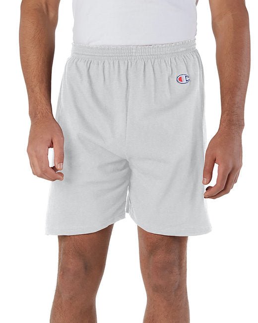 Custom Cotton Gym Shorts – 6-Inch Inseam & Sustainable Fabric Shorts Champion Small Silver Grey