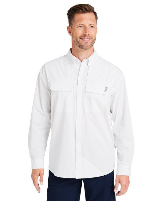 HUK Men's Creekbed Long Sleeve Shirt – Lightweight, Ventilated, and Performance-Driven Huk Small White