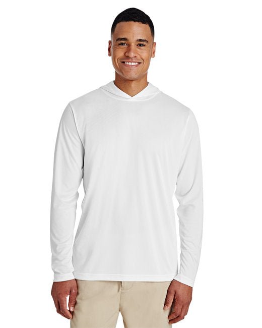 Custom Performance Hooded T-Shirt – Lightweight, UV Protected & Durable Long Sleeve Team 365 X-Small White