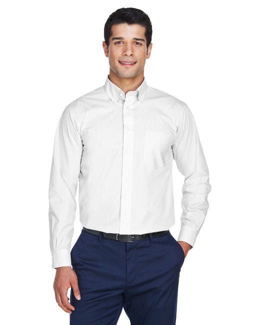 Custom Broadcloth Woven Shirt – Non-Iron, Stain-Resistant & Classic Fit SOYT Printing Company Small White