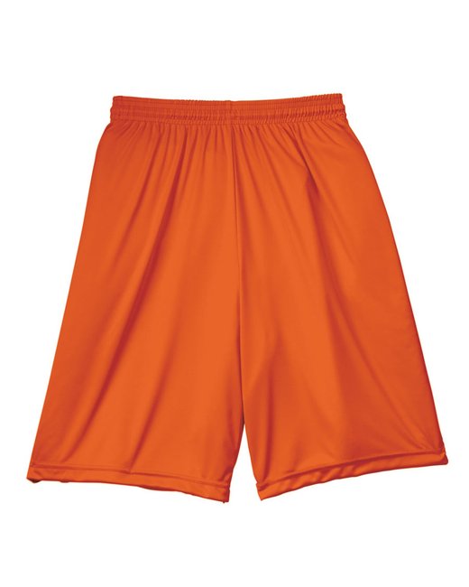 Custom Men's Performance Shorts – 9-Inch Inseam & Durable Fabric Shorts A4 Small Orange