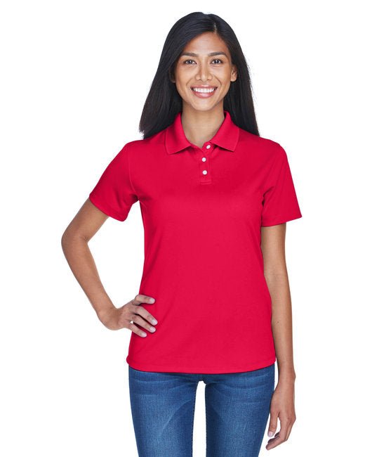 UltraClub Ladies' Cool & Dry Stain-Release Performance Polo Ultra Club Small Red