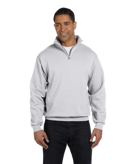Custom Quarter-Zip Cadet Collar Sweatshirt – Smooth & Sustainable Sweater Gildan Small Ash