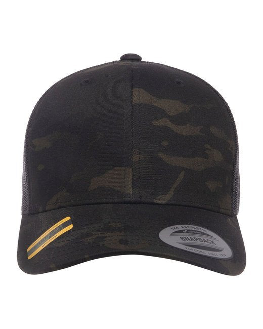 Custom Retro Multicam® Snapback Trucker Cap – Embroidery Ready YP Classic Custom Hat YP CLASSICS