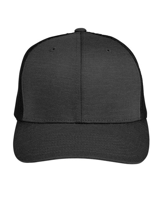 Custom Moisture-Wicking Heather Trucker Cap – Mid-Profile with Online Design Custom Hat Yupoong