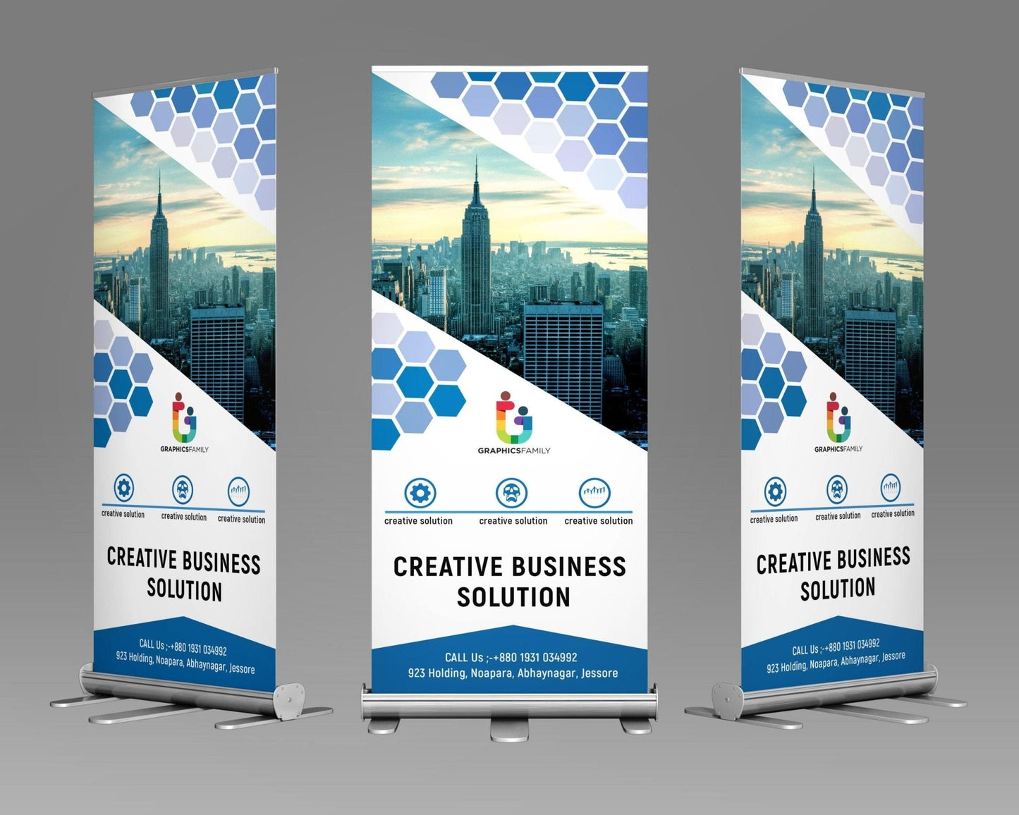 Premium Retractable Conference Banner - Fast Shipping & Affordable Pricing Roll Up Banner Show Off Your Threads