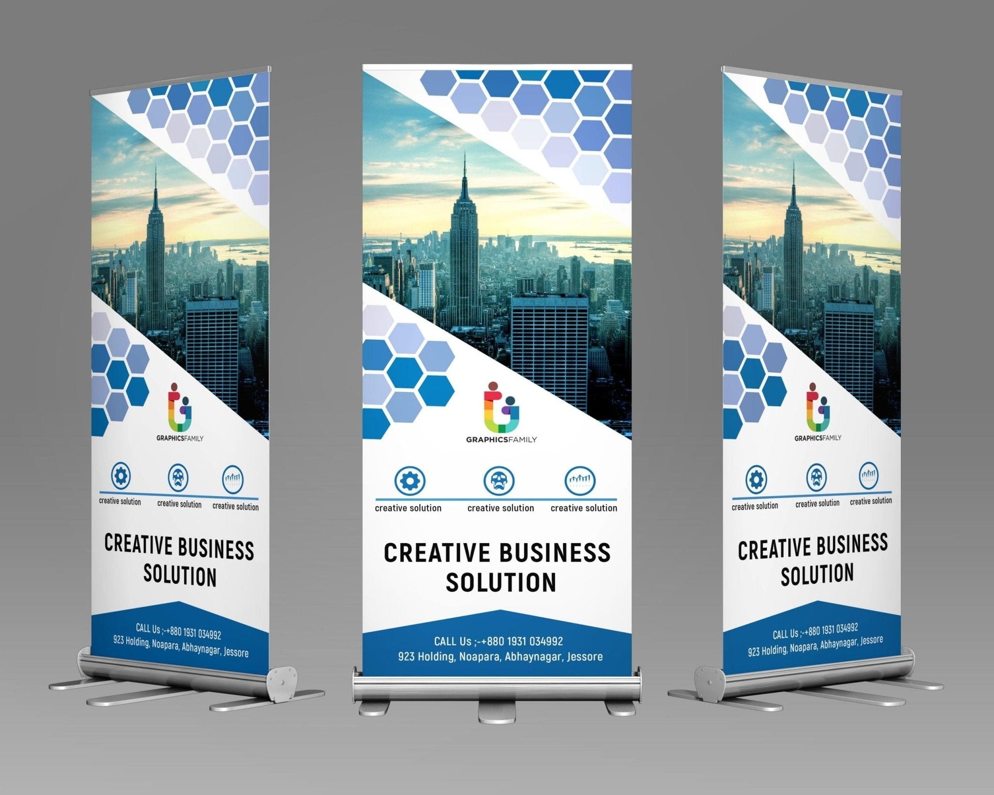 Premium Retractable Conference Banner - Fast Shipping & Affordable Pricing Roll Up Banner Show Off Your Threads
