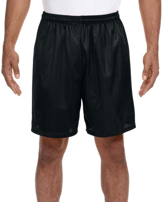 Custom Mesh Shorts – 7-Inch Inseam, Moisture-Wicking Performance SOYT Printing Company X-Small Black