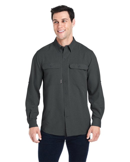 Custom Crossroad Woven Shirt – Water-Repellent & Breathable Design SOYT Printing Company Small Charcoal