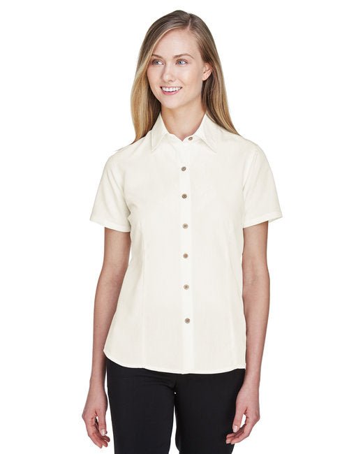 Custom Ladies' Camp Shirt – Wrinkle-Resistant & Soft Design SOYT Printing Company X-Small Creme