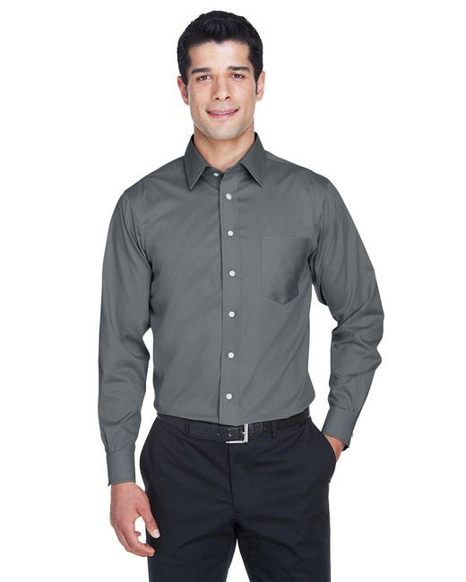 Custom Stretch Twill Shirt – Non-Iron, Stain-Release & Active Fit SOYT Printing Company Small Graphite