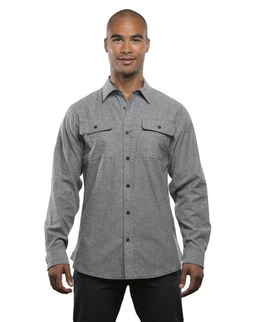 Custom Solid Flannel Shirt – Classic Design & Durable Fabric SOYT Printing Company Small Heather Grey