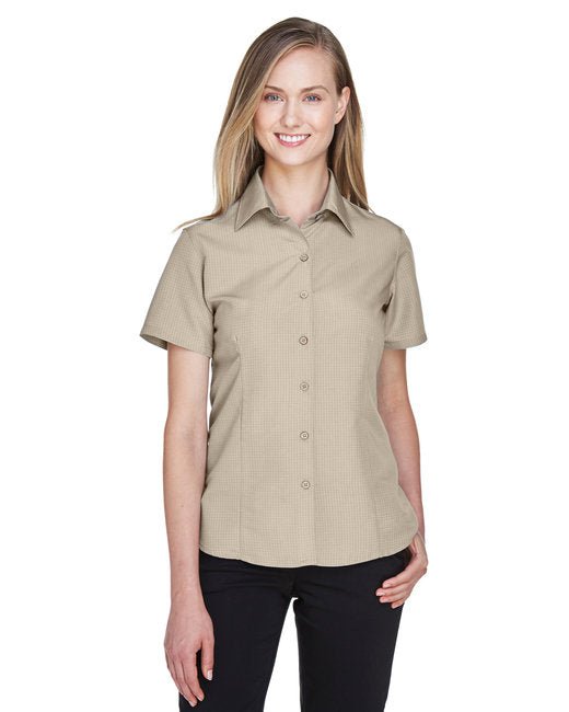 Custom Ladies' Camp Shirt – Wrinkle-Resistant & Soft Design SOYT Printing Company X-Small Khaki