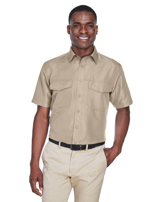 Custom Short-Sleeve Performance Staff Shirt – Lightweight & Durable SOYT Printing Company Small Khaki