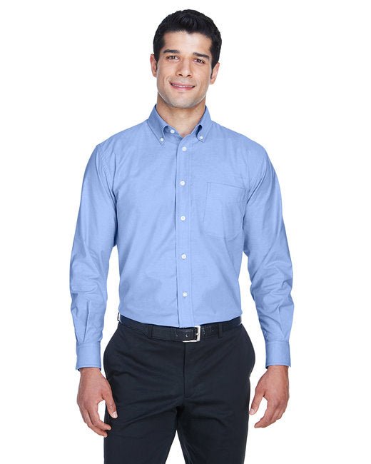 Custom Long-Sleeve Oxford Shirt – Stain-Release & Wrinkle-Free SOYT Printing Company Small Llight Blue