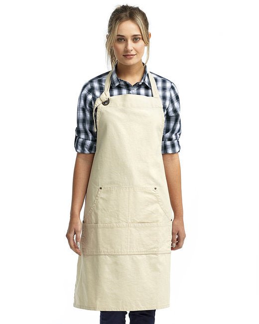 Custom Heavy Cotton Canvas Pocket Apron – Adjustable & 4-Compartment Design SOYT Printing Company Natural