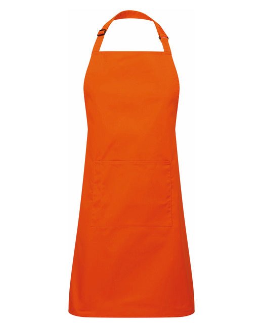 Custom Recycled Bib Apron with Pocket – Adjustable & Durable SOYT Printing Company Orange