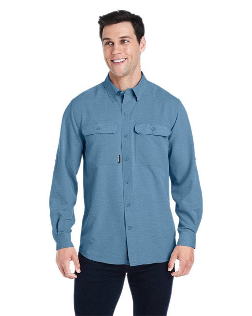 Custom Crossroad Woven Shirt – Water-Repellent & Breathable Design SOYT Printing Company Small Slate Blue