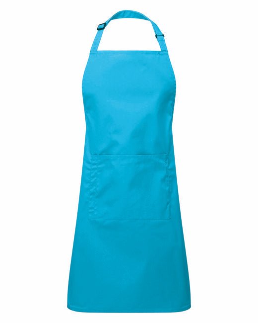Custom Recycled Bib Apron with Pocket – Adjustable & Durable SOYT Printing Company Turquoise