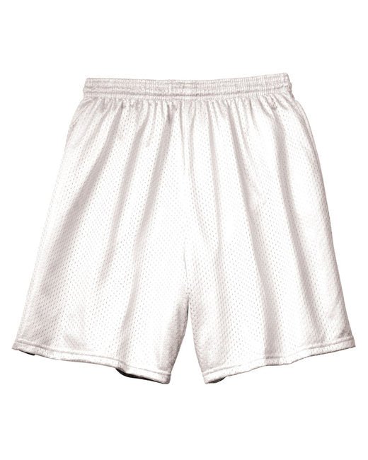 Custom Mesh Shorts – 7-Inch Inseam, Moisture-Wicking Performance SOYT Printing Company X-Small White