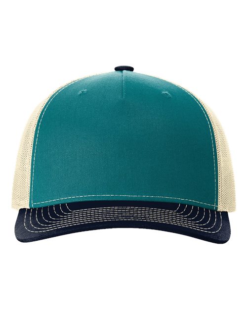 Five-Panel Trucker Cap - Richardson | Stylish, Breathable, and Adjustable Richardson One Size Blue Teal Birch