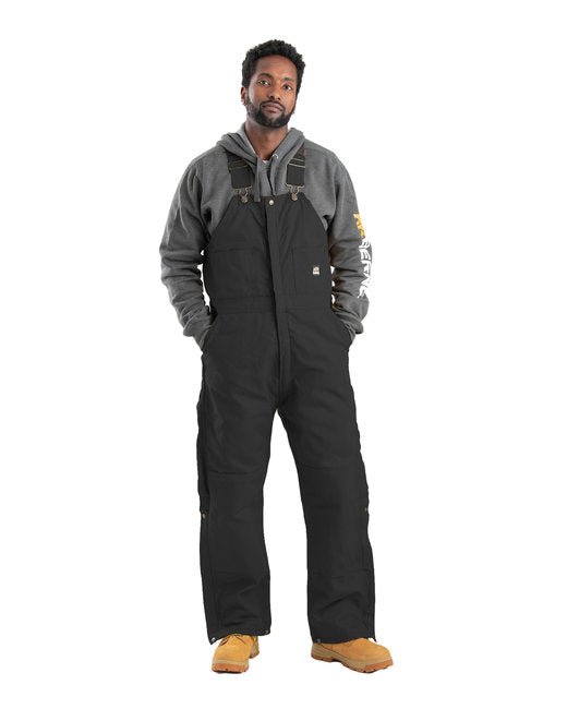 Berne Men's Heritage Insulated Bib Overall – Durable and Weather-Resistant Workwear Berne Small Black