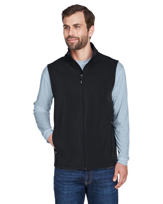 CORE365 Men's Cruise Two-Layer Fleece Bonded Soft Shell Vest – Durable, Water-Repellent, and Functional Core365 Small Black
