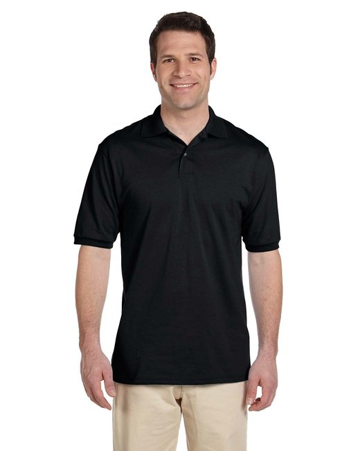Jerzees Adult SpotShield™ Stain-Resistant Jersey Polo Shirt Jerzees Small Black