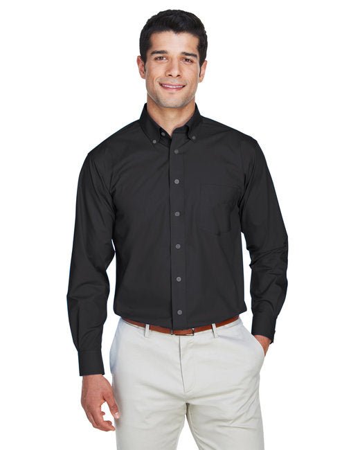 Custom Broadcloth Woven Shirt – Non-Iron, Stain-Resistant & Classic Fit SOYT Printing Company Small Black
