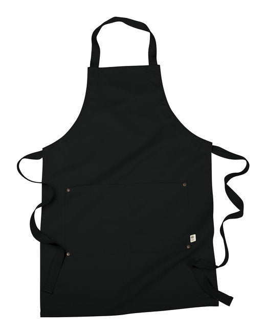 Custom Eco Apron – Organic Cotton & Recycled Polyester with Pockets SOYT Printing Company Black
