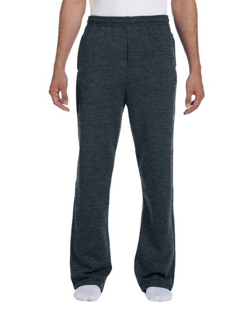 Jerzees Adult NuBlend® Open-Bottom Fleece Sweatpant – Comfortable, Durable, and Custom-Ready Jerzees Small Black Heather