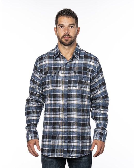 Custom Plaid Flannel Shirt – Modern Fit, Durable & Comfortable SOYT Printing Company Small Blue