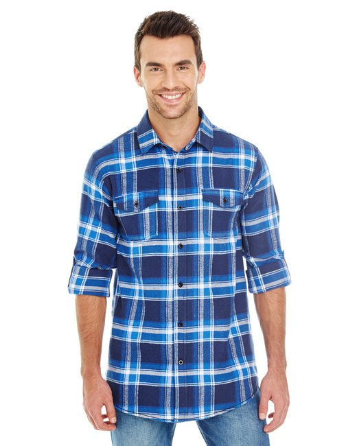 Custom Plaid Flannel Shirt – Modern Fit, Durable & Comfortable SOYT Printing Company Small Blue/ White