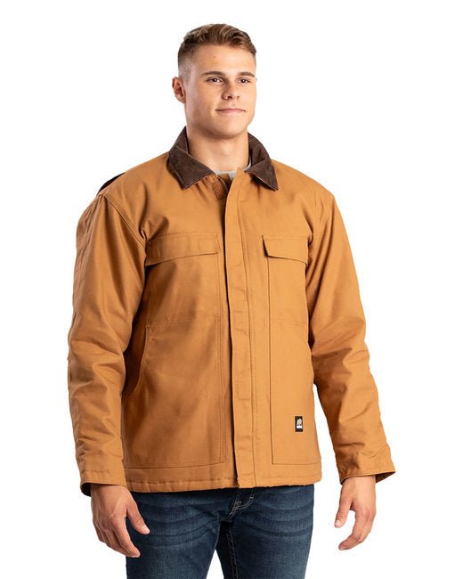 Berne Men's Tall Heritage Cotton Duck Chore Jacket – Durable and Weather-Resistant Workwear Berne MT Brown Duck