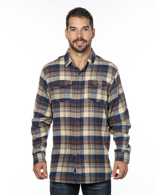 Custom Plaid Flannel Shirt – Modern Fit, Durable & Comfortable SOYT Printing Company Small Brown