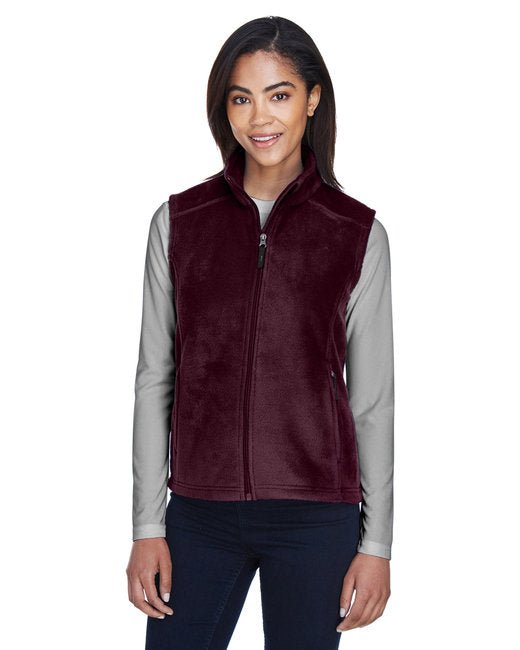 CORE365 Ladies' Journey Fleece Vest – Warm, Durable, and Functional Core365 X-Small Burgundy