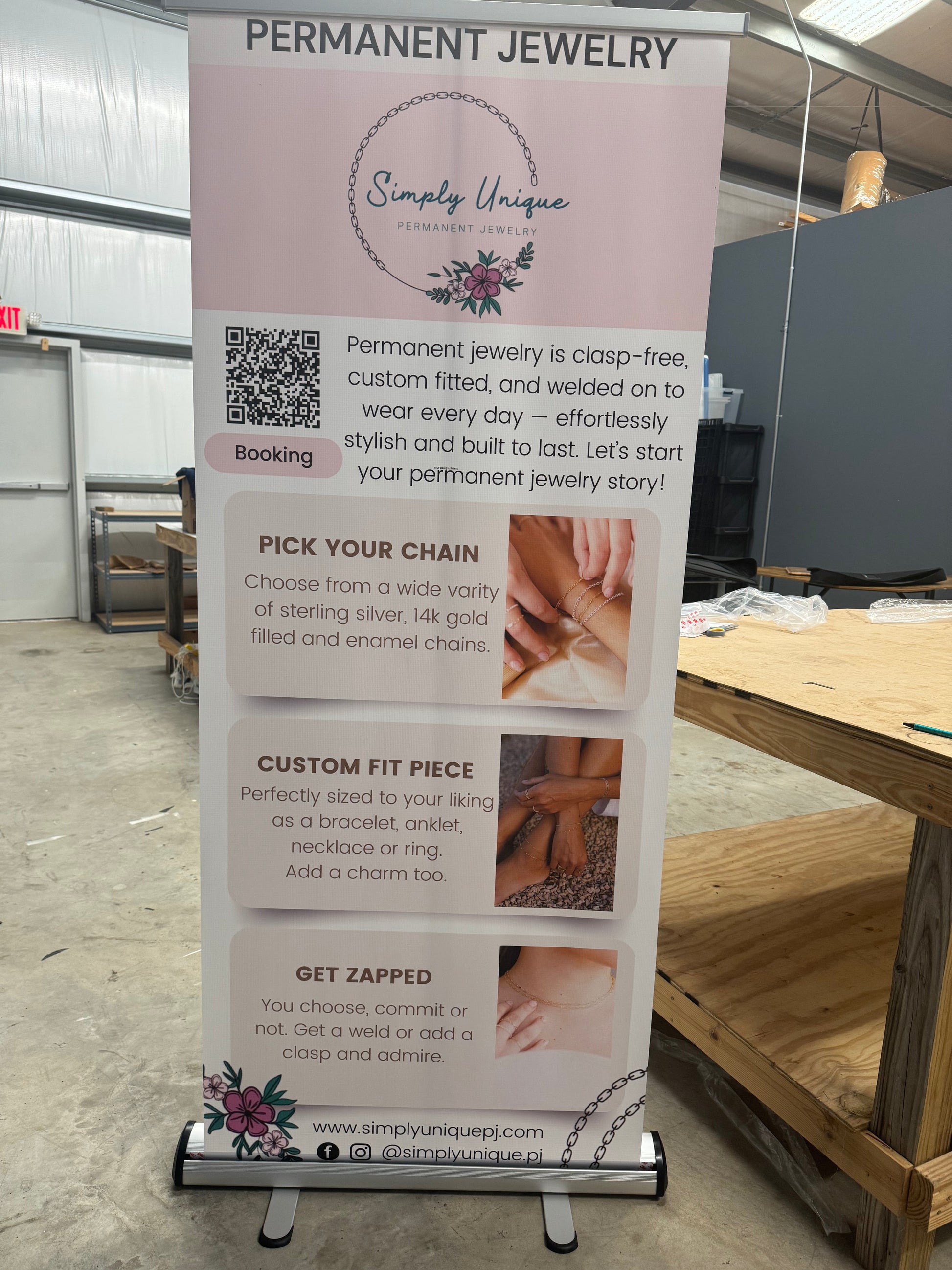 Premium Retractable Retail Display Banner - Fast Shipping & Affordable Pricing Roll Up Banner Show Off Your Threads