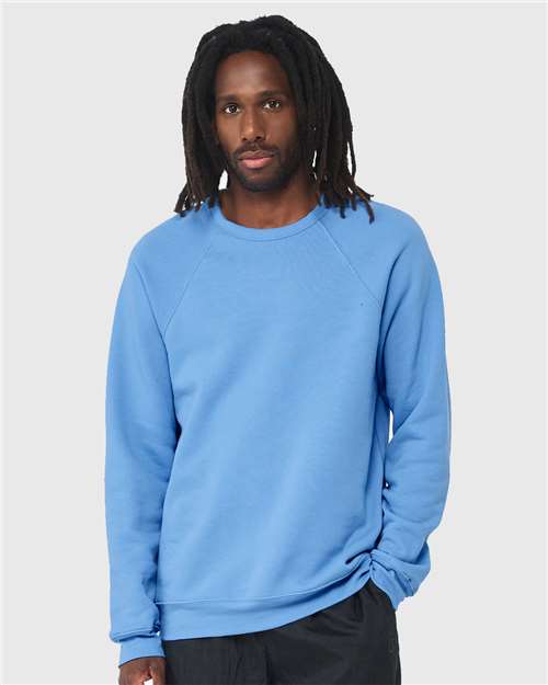 Sponge Fleece Raglan Crewneck Sweatshirt - BELLA + CANVAS | Soft, Stylish, and Unisex Bella Canvas Small Carolina Blue