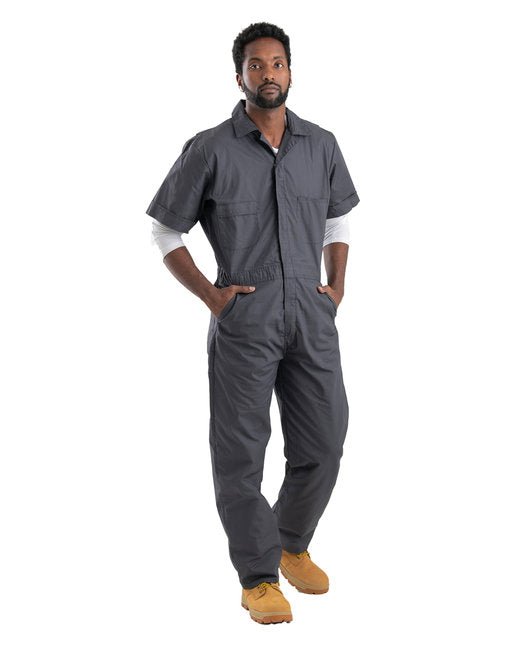 Berne Men's Axle Short Sleeve Coverall – Durable and Functional Workwear Dickies Medium Charcoal Grey