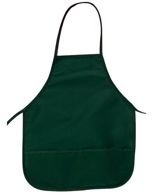 Custom Two-Pocket Apron – Compact 24-Inch Length with Front Pockets SOYT Printing Company Forest Green