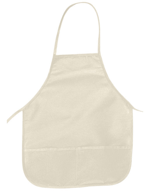Custom Two-Pocket Apron – Compact 24-Inch Length with Front Pockets SOYT Printing Company Natural