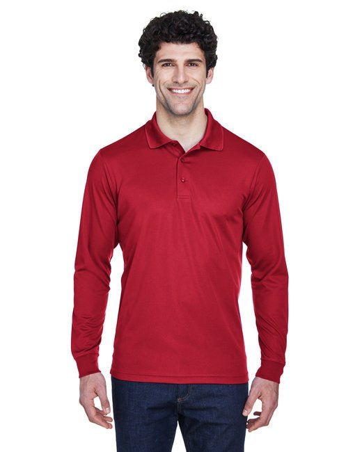 CORE365 Men’s Pinnacle Performance Long-Sleeve Piqué Polo Core365
