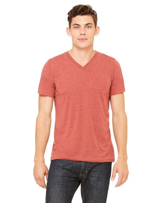 Custom Triblend V-Neck T-Shirt – Unisex, Pre-Shrunk & Eco-Friendly V-Neck Bella Canvas