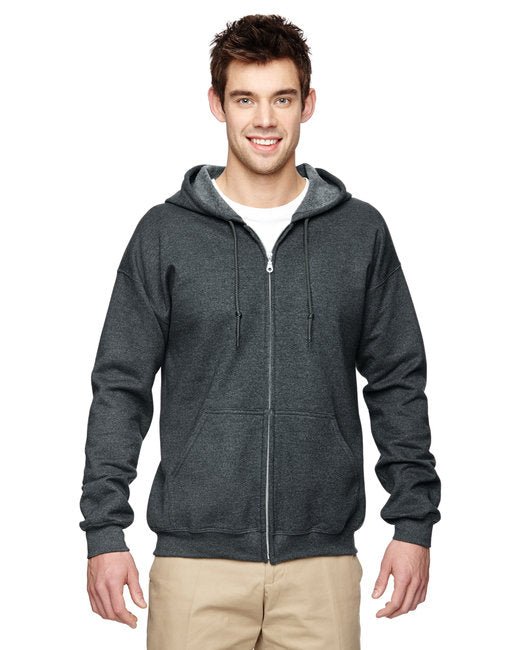 Gildan Adult Heavy Blend™ Full-Zip Hooded Sweatshirt – Durable, Comfortable, and Eco-Friendly Gildan Small Dark Heather