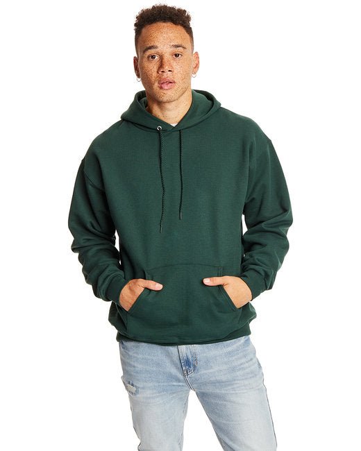 Hanes Adult Ultimate Cotton® Pullover Hooded Sweatshirt – Durable, Warm, and Comfortable Hanes Small Deep Forest