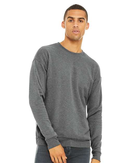 Sponge Fleece Drop Shoulder Crewneck Sweatshirt - BELLA + CANVAS | Soft, Modern, and Unisex Bella Canvas Small Deep Heather